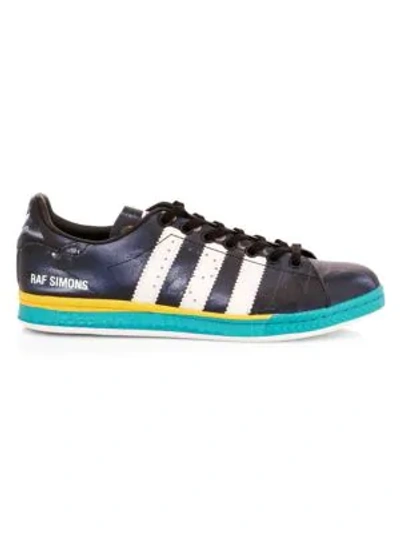 Shop Adidas Originals Samba Stan Smith Printed Leather Sneakers In Black