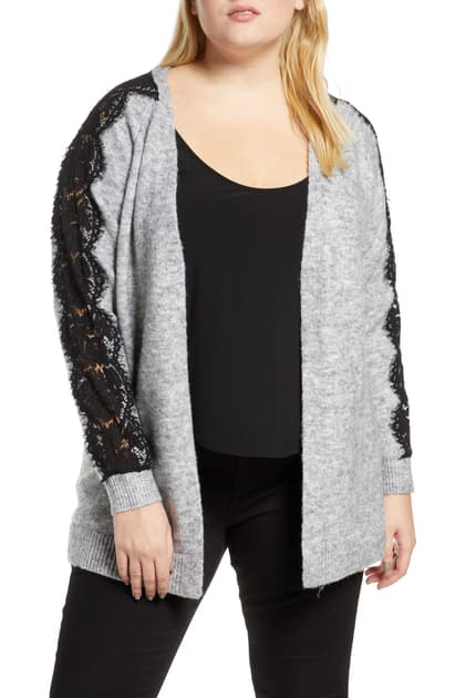 lace sleeve cardigan