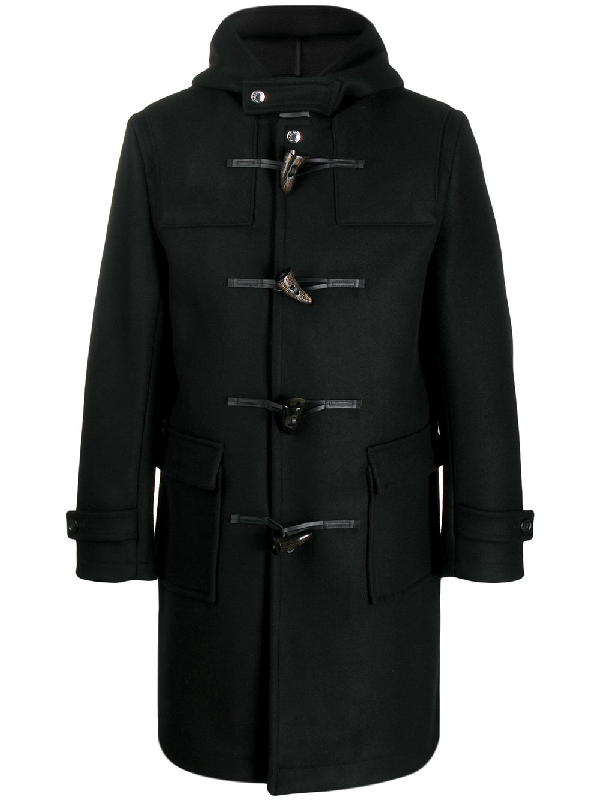 Mackintosh Mid-Length Duffle Coat In Black | ModeSens