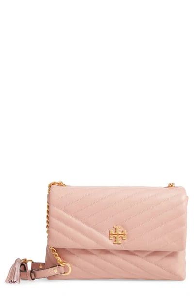 Tory Burch Kira Chevron Quilted Leather Shoulder Bag Pink In Pink Moon ModeSens