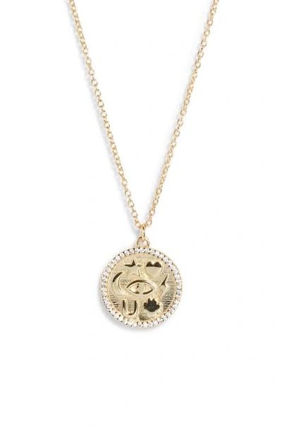 Shop Argento Vivo Sentimental Pendant Necklace In Gold