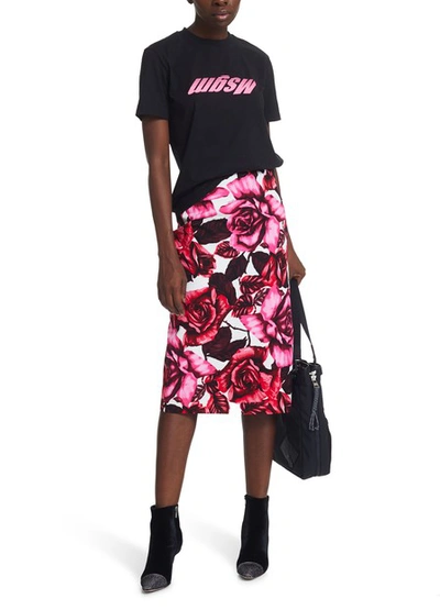 Shop Prada Pencil Skirt In Pink