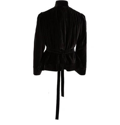 Shop A Cheval Pampa Lucero Velvet Jacket In Black