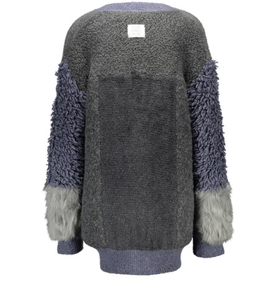 Shop Stella Mccartney Wool And Faux Fur Cardigan In Grey
