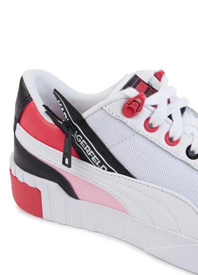 Shop Puma Karl Lagerfeld Cali Trainers In White/pris