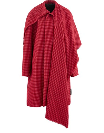Shop Balenciaga Scarf Coat In 6400