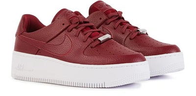 Shop Nike Af1 Sage Low Trainers In Team Red/team Red-noble Red