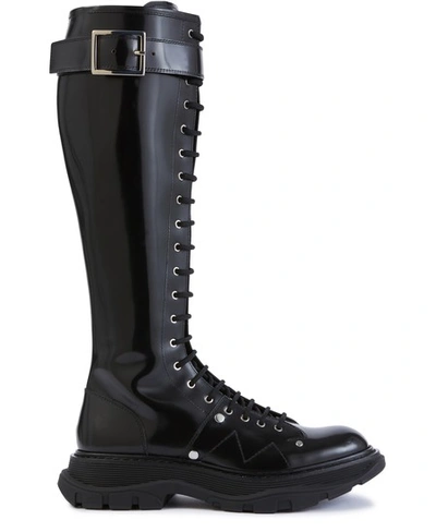 Shop Alexander Mcqueen Lace-up Boots In Black