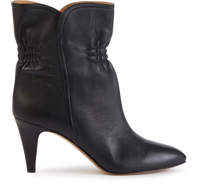 Shop Isabel Marant Dedie Heeled Ankle Boots In Black