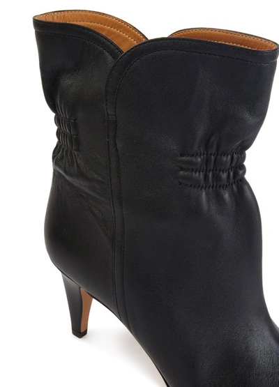 Shop Isabel Marant Dedie Heeled Ankle Boots In Black