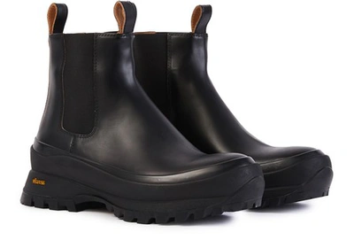 Shop Jil Sander Rubber Ankle Boots In 1 - Black