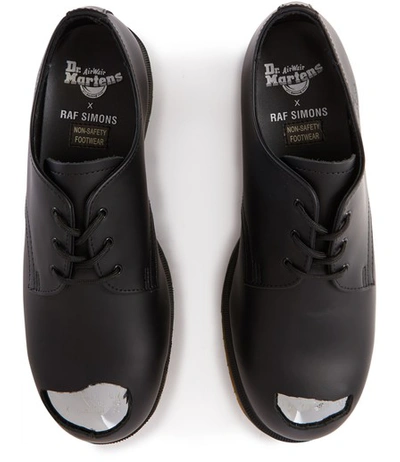 Raf Simons Dr. Martens Steel Toe Leather Shoes In Black | ModeSens