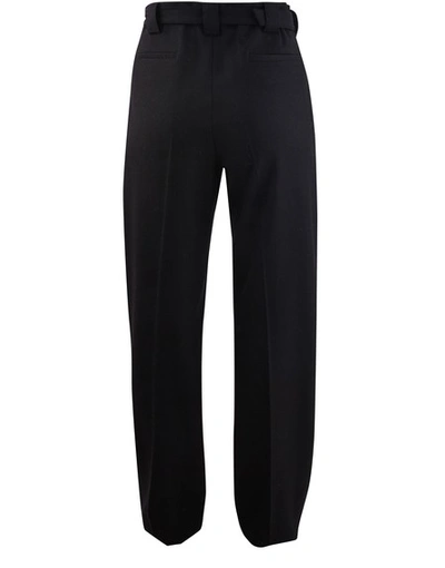 Shop Valentino Wool Trousers In Black