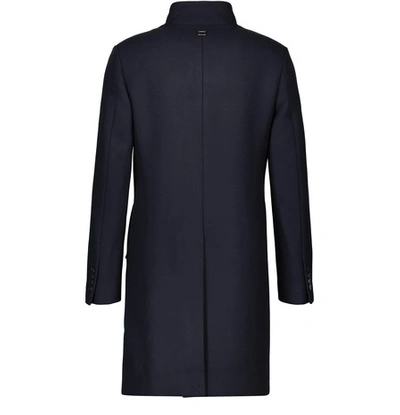 Shop Wooyoungmi Wool And Cashmere Coat In Navy