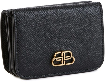 Shop Balenciaga Mono Mini Wallet In 1000