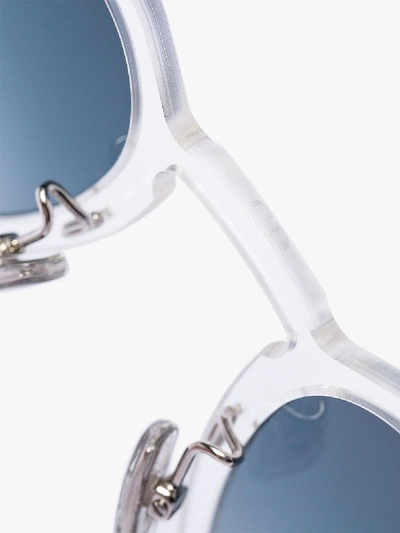 Shop Dior Eyewear Mens Blue Disappear1 Round Sunglasses
