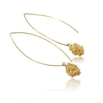 Shop Karolina Bik Jewellery Mordor Long Earrings Gold