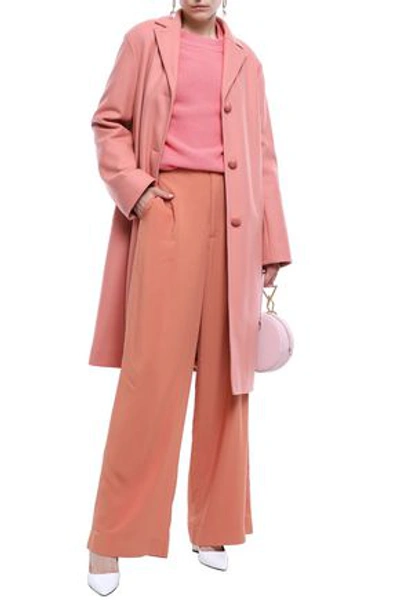 Shop Nina Ricci Woman Wool-blend Felt Coat Antique Rose