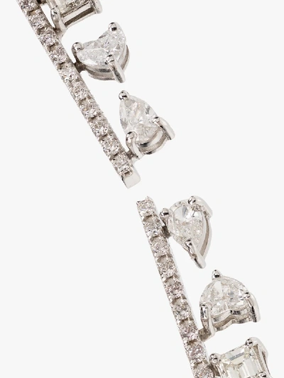 Shop Mindi Mond 18k White Gold Bar Diamond Earrings