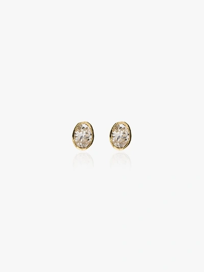 Shop Mindi Mond 18k Yellow Gold Diamond Stud Earrings