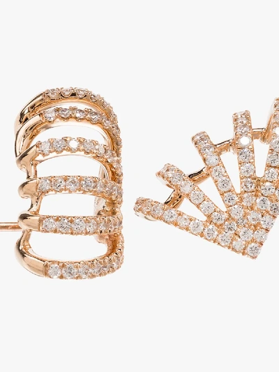 Shop Dana Rebecca Designs 14k Rose Gold Sarah Leah Six Burst Diamond Earrings