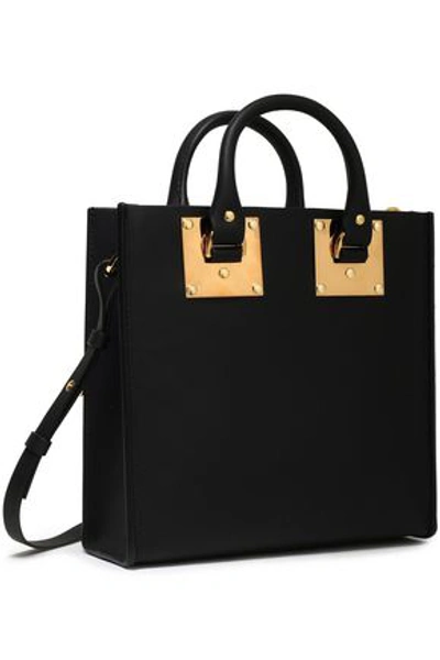 Shop Sophie Hulme Albion Leather Tote In Black