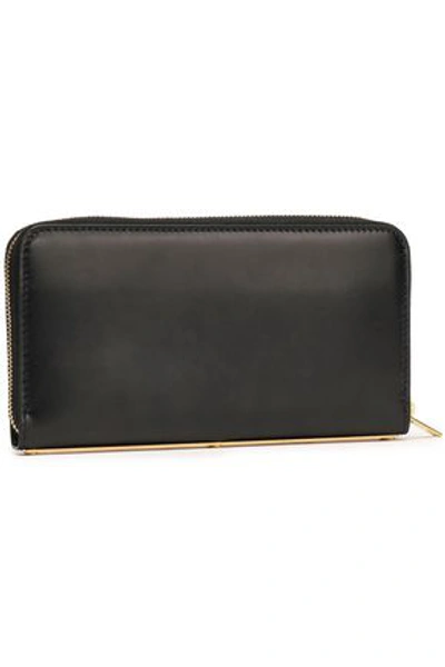 Shop Sophie Hulme Woman Rosebery Matte-leather Continental Wallet Black