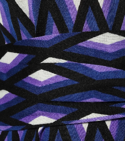 Shop Diane Von Furstenberg Gabel Printed Wool Midi Dress In Multicoloured