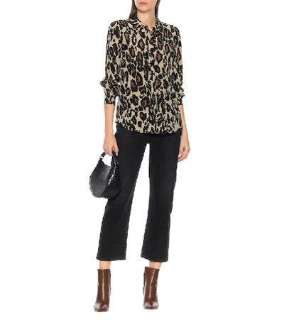 Shop Diane Von Furstenberg Mariah Leopard-print Silk Blouse In Multicoloured