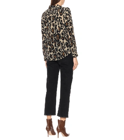 Shop Diane Von Furstenberg Mariah Leopard-print Silk Blouse In Multicoloured