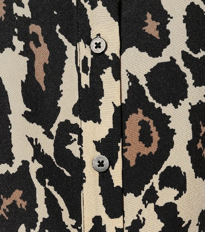 Shop Diane Von Furstenberg Mariah Leopard-print Silk Blouse In Multicoloured