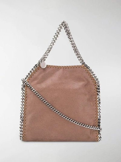 Shop Stella Mccartney Falabella Foldover Bag Small In Brown
