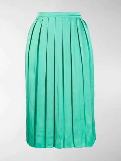 Shop Plan C Pleated Midi Skirt In Green