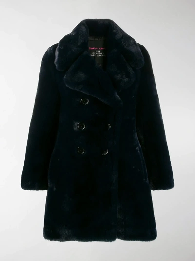 Shop Marc Jacobs Runway Sofia Loves The Peacoat In Blue