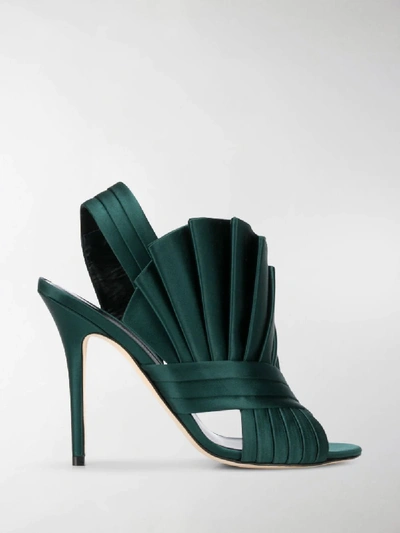 Shop Andrea Mondin Linda Sandals In Green