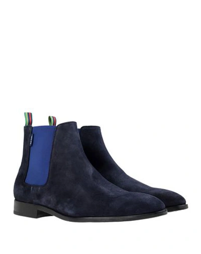 Shop Ps By Paul Smith Ps Paul Smith Man Ankle Boots Midnight Blue Size 10 Soft Leather