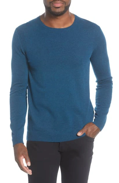 Shop John Varvatos Slim Fit Crewneck Cashmere Sweater In Turquoise