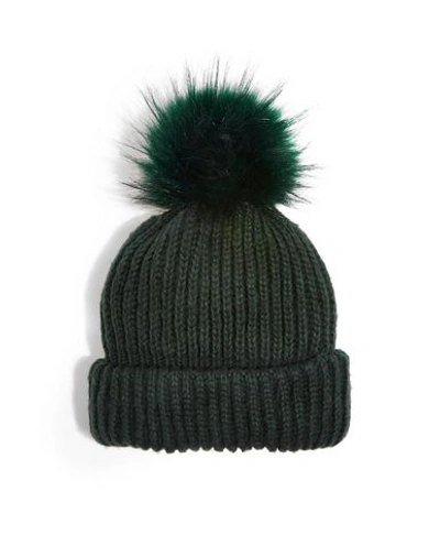 Shop Topshop Hats In Dark Green