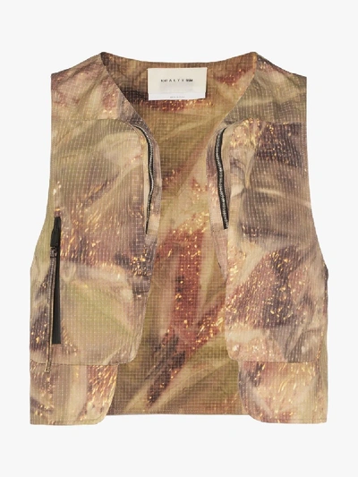 Shop Alyx 1017  9sm Camouflage Print Vest In Brown