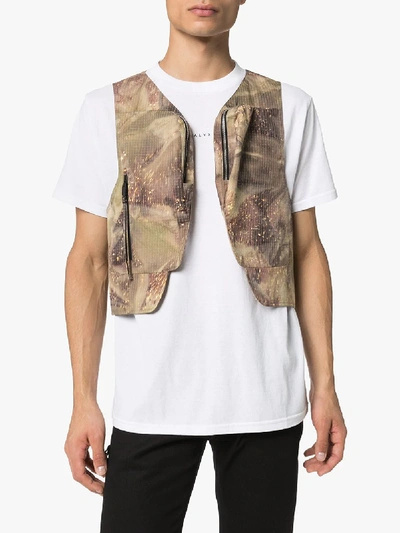 Shop Alyx 1017  9sm Camouflage Print Vest In Brown