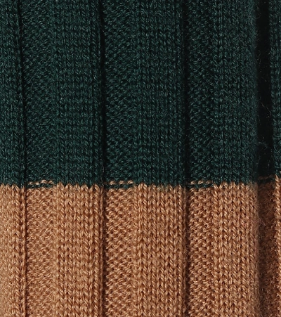 Shop Jw Anderson Ribbed Wool Sweater In Green