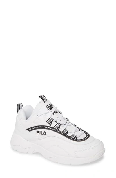 Shop Fila Ray Sneaker In White/ White/ Black