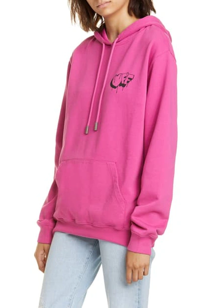 Shop Off-white Markers Graphic Hoodie In Fuschia Black