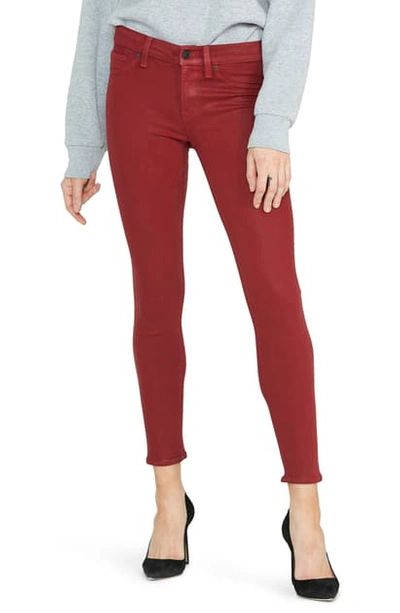Shop Hudson 'nico' Ankle Coated Skinny Jeans In Oxblood Wax