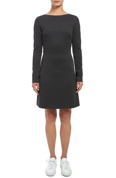 Shop Theory Kamillina Long Sleeve Houndstooth Dress In Multi