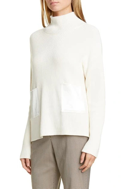Shop Hugo Boss Faonia Cotton & Cashmere Sweater In Soft Cream
