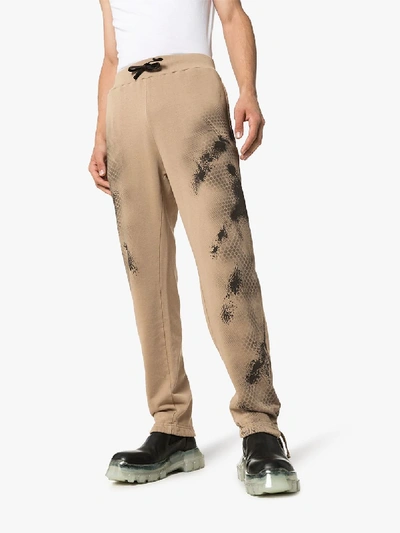 Alyx Abstract Printed Track Pants In Brown