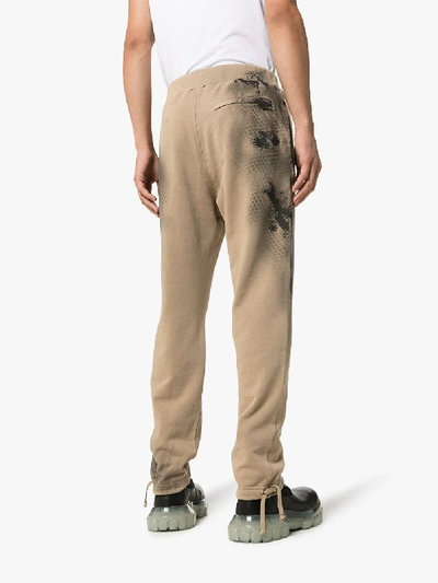 Alyx Abstract Printed Track Pants In Brown
