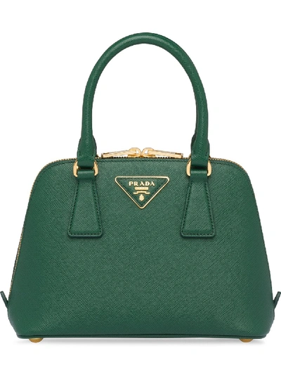 Shop Prada Promenade Saffiano Leather Bag In Green