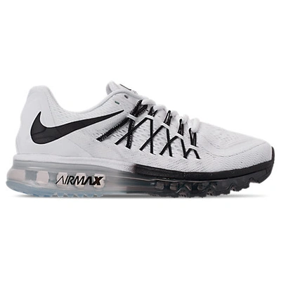 Shop Nike Men's Air Max 2015 Running Shoes In White/black
